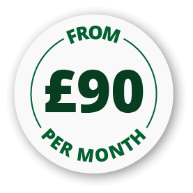 From £90 p/m
